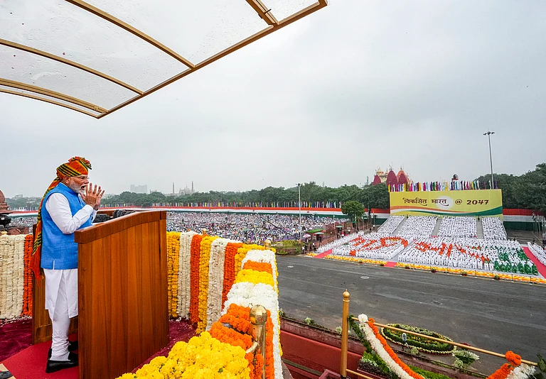 PM Modi delivering Independence Day speech at Red Fort - PTI